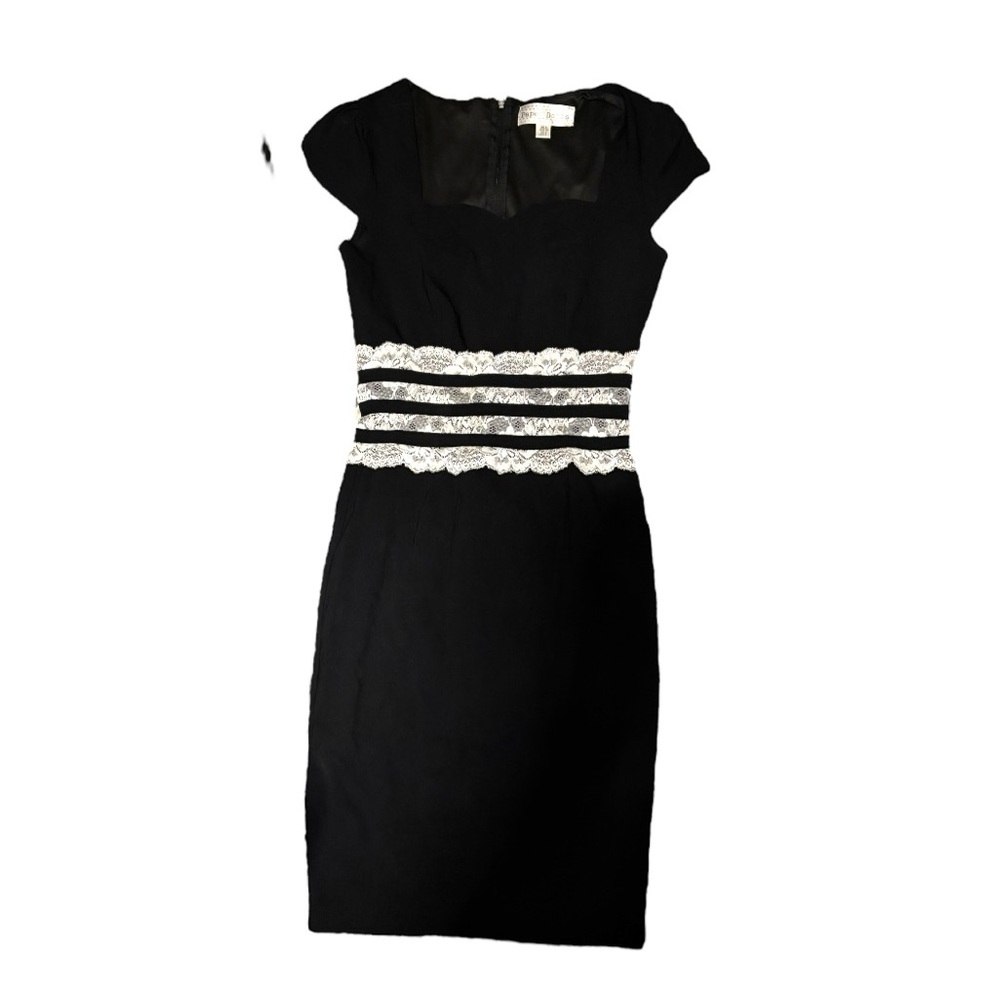 Bin 4C ASOS Paper Dolls  Black Dress sweetheart neckline with Lace Detail